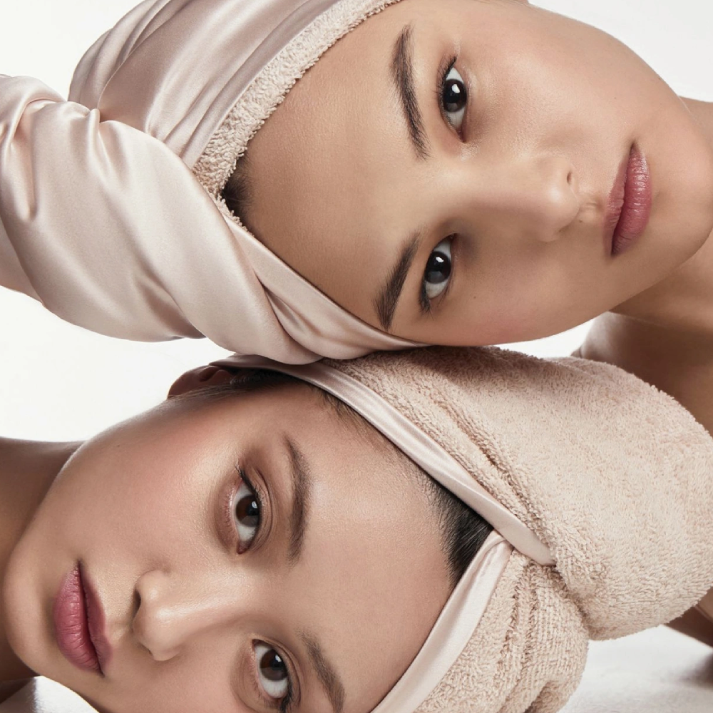 MON MOU Soft Silk Turban Nude - Двосторонній рушник-тюрбан для делікатного сушіння волосся (нюдовий) - фото №2